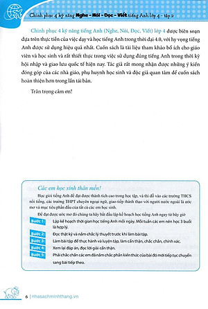 Sách Chinh Phục 4 Kỹ Năng Tiếng Anh Nghe - Nói - Đọc - Viết Lớp 4 Tập 2