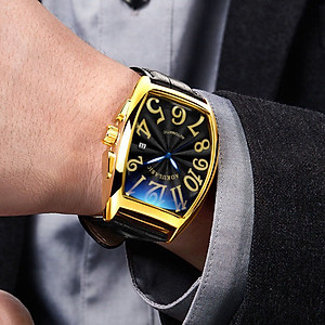 ĐỒNG HỒ NAM CƠ TỰ ĐỘNG CHÍNH HÃNG AOKULASIC DÂY THÉP ĐÚC ĐẶC KHÓA BƯỚM KÍNH SAPHIRE - CÓ LỊCH NGÀY AOK69