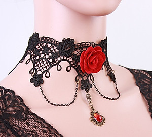 Vòng cổ choker rose King&Queen nổi bật dạ tiệc