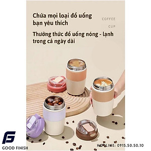 Ly Giữ Nhiệt Có Ống Hút Inox 316 FG Good Finish | Bình Giữ Nhiệt Dung Tích 450ml Giữ Nhiệt 6 Giờ