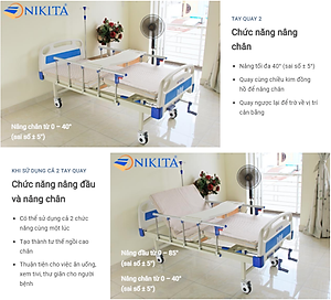 Giường bệnh Y tế, đa chức năng hỗ trợ chăm sóc người bệnh - Hàng chính hãng NIKITA