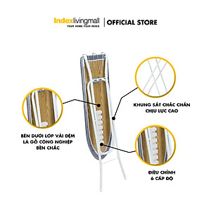 Bàn để ủi đồ, quần áo dạng đứng gấp gọn PRESSY khung kim loại, màu xám | Index Living Mall | Nhập khẩu Thái Lan