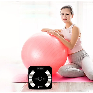 Cân điện tử bluetooth phân tích chỉ số cơ thể Kachi MK223 - Màu đen - Hàng chính hãng