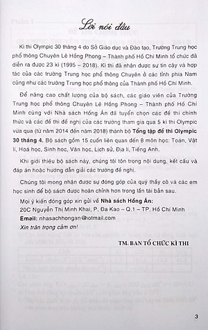 Tổng Tập Đề Thi Olympic 30 Tháng 4 Môn Hoá Học Lớp 11 (Từ 2014 Đến 2018)