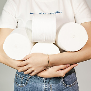 Giấy vệ sinh giấy cuộn cao cấp Ecotissue 3 lớp lốc 10 cuộn có lõi/không lõi cao cấp mềm dai tự nhiên