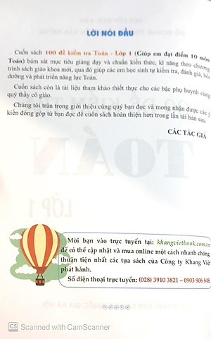 Sách 100 Đề Kiểm Tra Toán Lớp 1