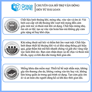 Đai Bảo Vệ Khuỷu Tay Grace Care EB223 – Có Đệm Gel Hỗ Trợ Cố Định, Giảm Đau, Hỗ Trợ Tennis Elbow