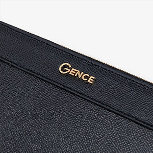 Clutch Da Hàng Hiệu Ví Nam Cầm Tay Công Sở GENCE HT11 Da Bò Cao Cấp Màu Đen