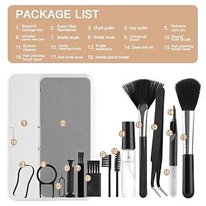 Bộ Dụng Cụ Vệ Sinh Tai Nghe, Bàn Phím, Máy Tính Đa Năng 7 Trong 1, Nhỏ Gọn, Tiện Lợi , Bộ Vệ Sinh Laptop Đa Năng 7 in 1 7in1 Cao Cấp Vệ Sinh Tai Nghe Điện Thoại, Màn Hình, Máy ảnh Nhựa Abs Cao Cấp Dùng Cho / Airpods / iPhone / iPad Quà - Hàng Nhập Khẩu 1