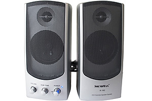 Loa Soundmax A140 2.0 (Bạc) - Thiết kế nhỏ gọn, năng động - Hàng chính hãng