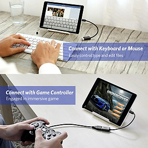 Cáp chuyển đổi USB 2.0 sang Micro USB OTG loại dẹt Ugreen 10821 - Hàng Chính Hãng