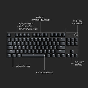 Bàn phím cơ game Logitech G413 TKL SE / G413 SE Full Size - Hàng chính hãng