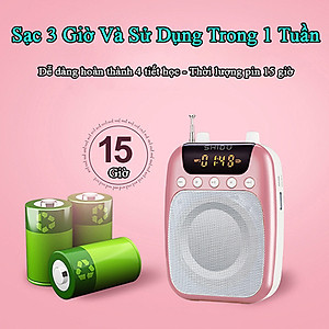 Máy trợ giảng không dây SHIDU kết nối bằng tần số cao cấp, mic trợ giảng cho giáo viên và hướng dẫn viên du lịch, loa trợ giảng cài áo tiện lợi, Hàng nhập khẩu