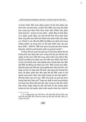 Quản trị quốc gia hiện đại, hiệu quả cơ sở lý luận và thực tiễn ở Việt Nam hiện nay - bản in 2024 (bìa cứng)