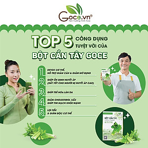 Bột cần tây nguyên chất Goce - 72g (24 gói x 3g) - Tan mỡ giảm cân