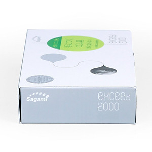 Bao cao su Sagami Exceed 2000 - Thiết kế 3D - Một lần thắt - Hộp 12 chiếc