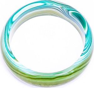 Vòng tay đá mã não xanh bản dày mệnh mộc hỏa - Ngọc Qúy Gemstones