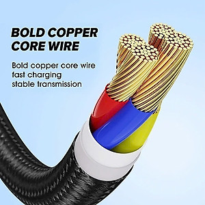 Dây Sạc 3 Đầu, Dây Sạc Nhanh 100W Với 3 Đầu Sạc Phù Hợp Với Nhiều Dòng Điện Thoại Dài Khoảng 1 Mét - Hàng Nhập Khẩu