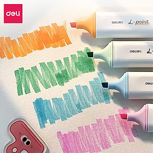 Bút Highlight Deli Nhiều Màu Đánh Dấu Nhớ Dòng Dạ Quang Deli Màu Pastel Phù Hợp Cho Học Sinh Văn Phòng Tiện Dụng