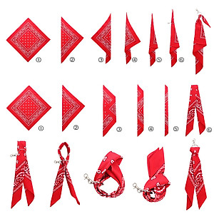 Bộ sưu tập khăn vuông cotton bandana turban XO Vintage BDN01 54x54cm - BDN01.8 Xanh đen