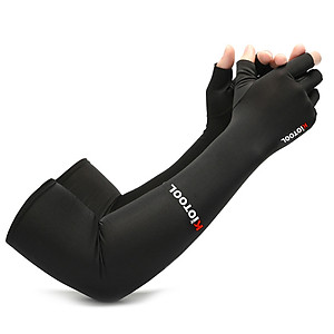 Găng ống tay chống nắng Kiotool Nam Nữ vải lụa băng, tất vớ dài đeo tay co dãn tối đa tiện dụng