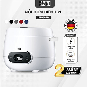 Nồi cơm điện Lebenlang LBL0589 dung tích 1200ml, công suất 500W, thiết kế đơn giản hiện đại - hàng chính hãng