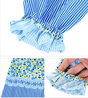 1 Đôi Bao Ống Tay Áo Làm Bếp Rửa Chén Chống Bám Bẩn Phong Cách Hàn Quốc Kẻ Sọc Vân Hoa