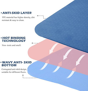 THẢM TẬP YOGA, GYM 2 LỚP CAO CẤP CHỐNG TRƯỢT + TÚI ĐỰNG THẢM TẬP YOGA + DÂY BUỘC CHUYÊN DỤNG - CHÍNH HÃNG DODODIOS