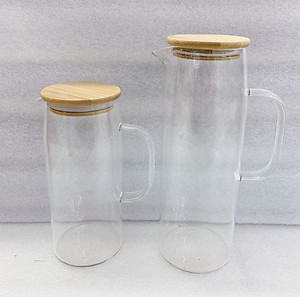 Bình đựng nước thủy tinh chịu nhiệt  nắp gỗ  -  ANTH489