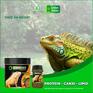 Thức ăn bò sát Iguana Trưởng Thành GREENABC dùng cho Iguana từ 1m trở lên giúp gai bung, gù cao, dáng đẹp, lên màu tươi - Hộp 230g