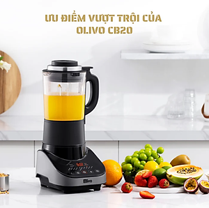 Máy Nấu Sữa Hạt Olivo CB20 Thương Hiệu Mỹ Cao Cấp Gồm 12 Chức Năng Tự Vệ Sinh Khử Khuẩn - Hàng Chính Hãng
