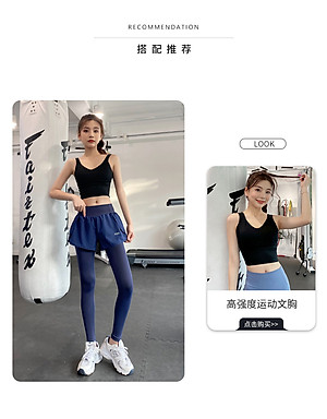  Quần Legging Nữ 2 Trong 1 Có Túi Co Giãn Thắt Lưng Tập Luyện Quần Tập Yoga Tập Thể Dục Tập Gym Thể Thao