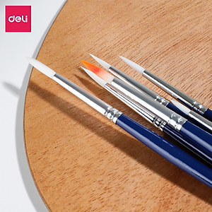 Cọ Vẽ Màu Nước Cọ Đầu Tròn Cọ Đầu Dẹt Cao Cấp Finenolo Deli - Cọ Chuyên Dụng Cho Vẽ Màu Chuyện Nghiệp Hoạ Cụ - EC281 EC282 EC283