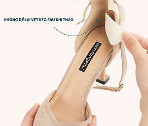 Bộ 2 cặp lót giày 4D bảo vệ gót chân và chống tuột gót giày (loại bầu) 1 CẶP KEM VÀ 1 CẶP ĐEN