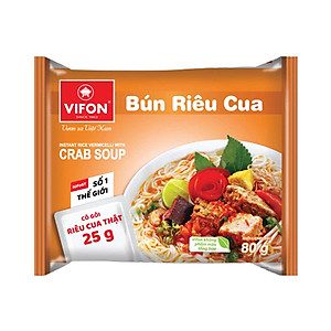 Thùng 30 Gói Bún Riêu Cua VIFON (80g x 30 gói)