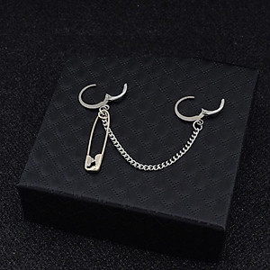 Bông tai nam nữ xỏ lỗ kẹp vành cực chất