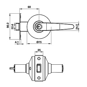 KHOÁ TRÒN GẠT 2 CHỨC NĂNG DIY HAFELE 489.10.820