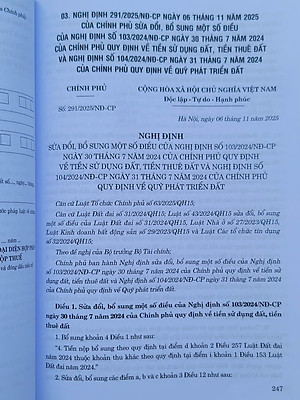 Sách Luật Đất Đai sửa đổi, bổ sung năm 2025 và Các Văn Bản Hướng Dẫn Thi Hành - V2661TP