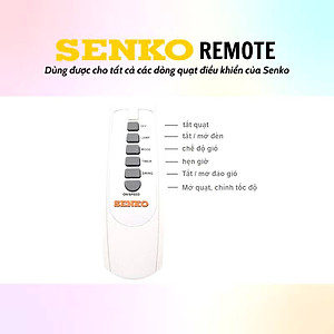 Remote Điều Khiển Quạt Senko Model TR1683, TR1628, TR1428, TR828, DR1608, hàng chính hãng