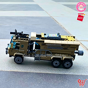 Đồ chơi lắp ráp xếp hình tên lửa chiến đấu Qman 1728 - Tên lửa đánh chặn (409 mảnh ghép) dành cho bé trai trên 6 tuổi