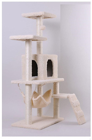 Trụ mèo 4 tầng cao 1,4m nhiều bộ phận nhà cây cho mèo cào -cat tree MÀU NGẪU NHIÊN