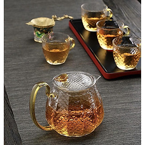 Bộ ấm chén thủy tinh pha trà chịu nhiệt cao cấp 600ml