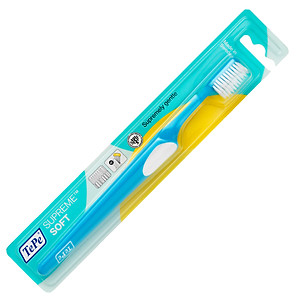 Bàn Chải Đánh Răng Mềm Tepe Supreme (1 Cây) - Lông Dài Ngắn Xen Kẽ, Làm Sạch Kẽ Răng, Bảo Vệ Nướu - Nhập Khẩu Thuỵ Điển
