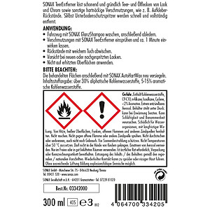 Dung Dịch Tẩy Nhựa Đường, Keo Băng Dính SONAX Tar remover 334200 (300ml)