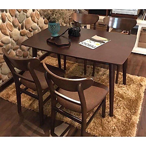 Bộ bàn ghế phòng ăn 4 ghế Mango màu nâu - BA05