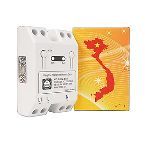 Công tắc thông minh ĐIỀU KHIỂN TỪ XA qua wifi HUNONIC DATIC 1 Kênh 500W - Cơ Điện Shop