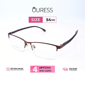 Gọng kính hợp kim cước thời trang nam nữ siêu nhẹ siêu bền Ouress 58007