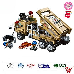 Đồ chơi lắp ráp xếp hình tên lửa chiến đấu Qman 1728 - Tên lửa đánh chặn (409 mảnh ghép) dành cho bé trai trên 6 tuổi