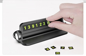 Bảng số điện thoại gắn taplo ô tô kiêm giá để điện thoại