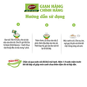 Gia Vị Canh Chua Barona 80g chay mặn dùng được, tươi ngon chuẩn vị không cần nêm nếm